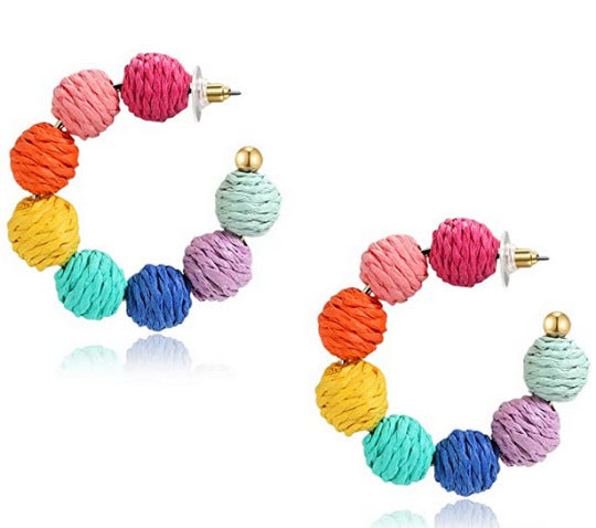 Wholesale Cute Raffia Fashion Vintage Bohemian Earrings